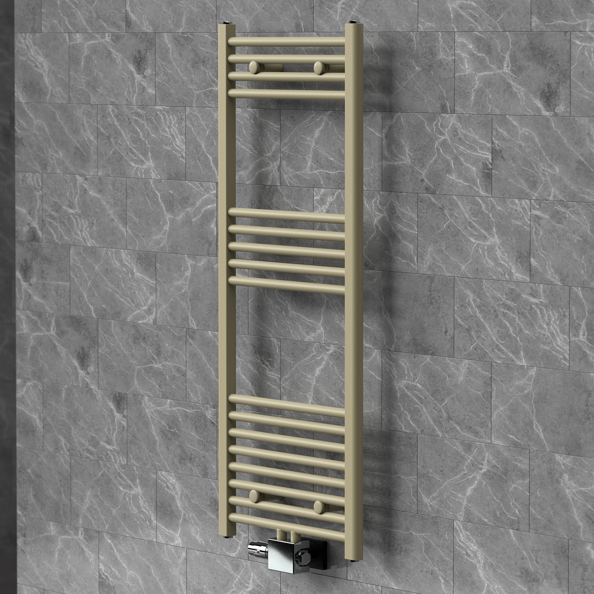 Luxebath Handtuchheizkörper 500 X 1200 Mm Mit Ventil-armaturen Universal