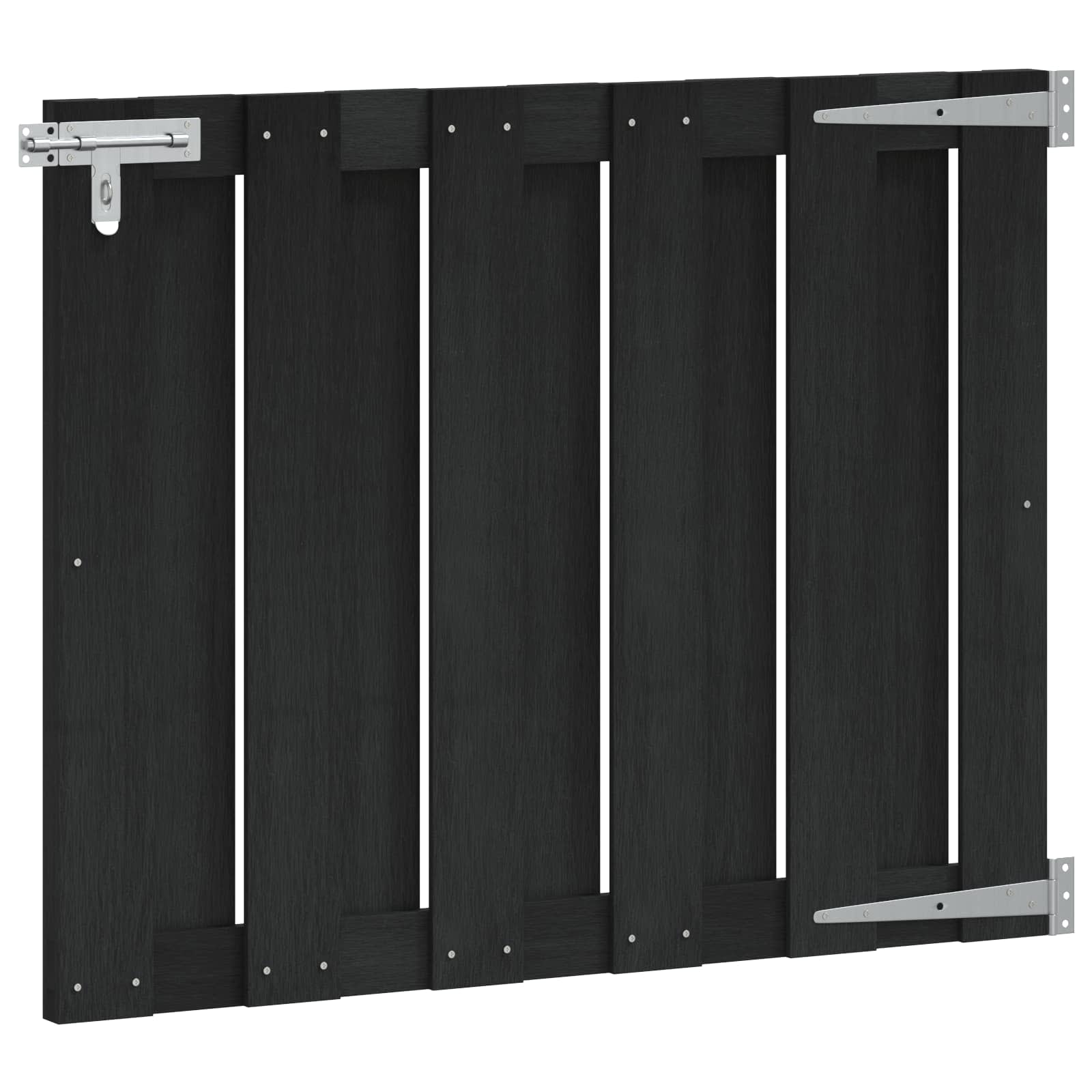 Maison Exclusive - Gartentor 100 X 80 Cm Wpc Und Aluminium Schwar