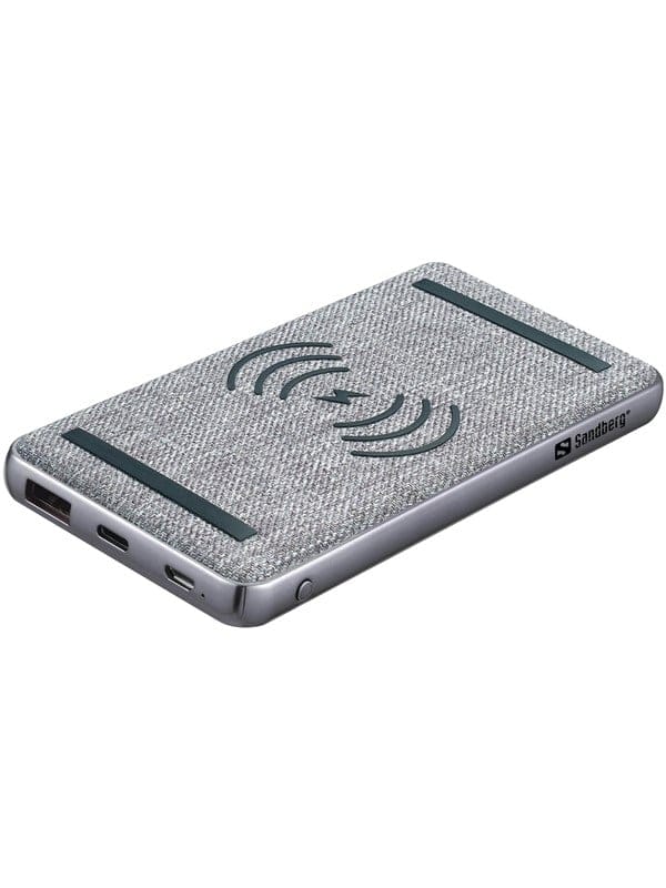 Sandberg Powerbank 10000 PD20W+Wireless Powerbank (Akku) - Grau - 10000 mAh