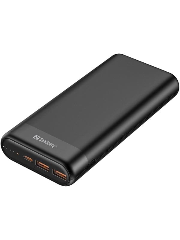 Sandberg Powerbank 20000 PD65W+2xQC3.0 Powerbank (Akku) - schwarz - 20000 mAh