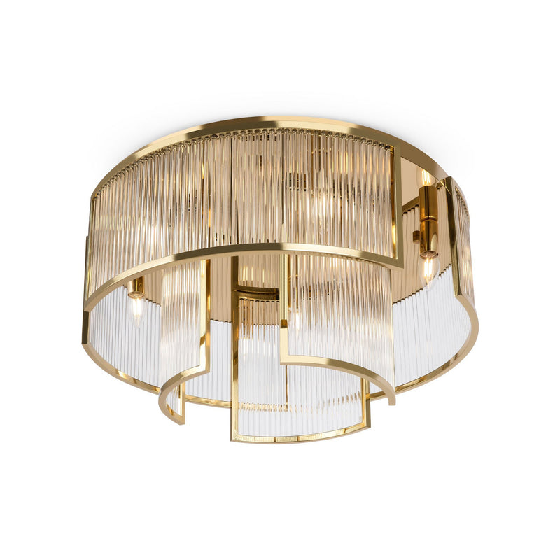[gebraucht] B-ware Maytoni Deckenleuchte Frame 9-flammig Led Hängelampe Lampe Dimmbar Gold Klar