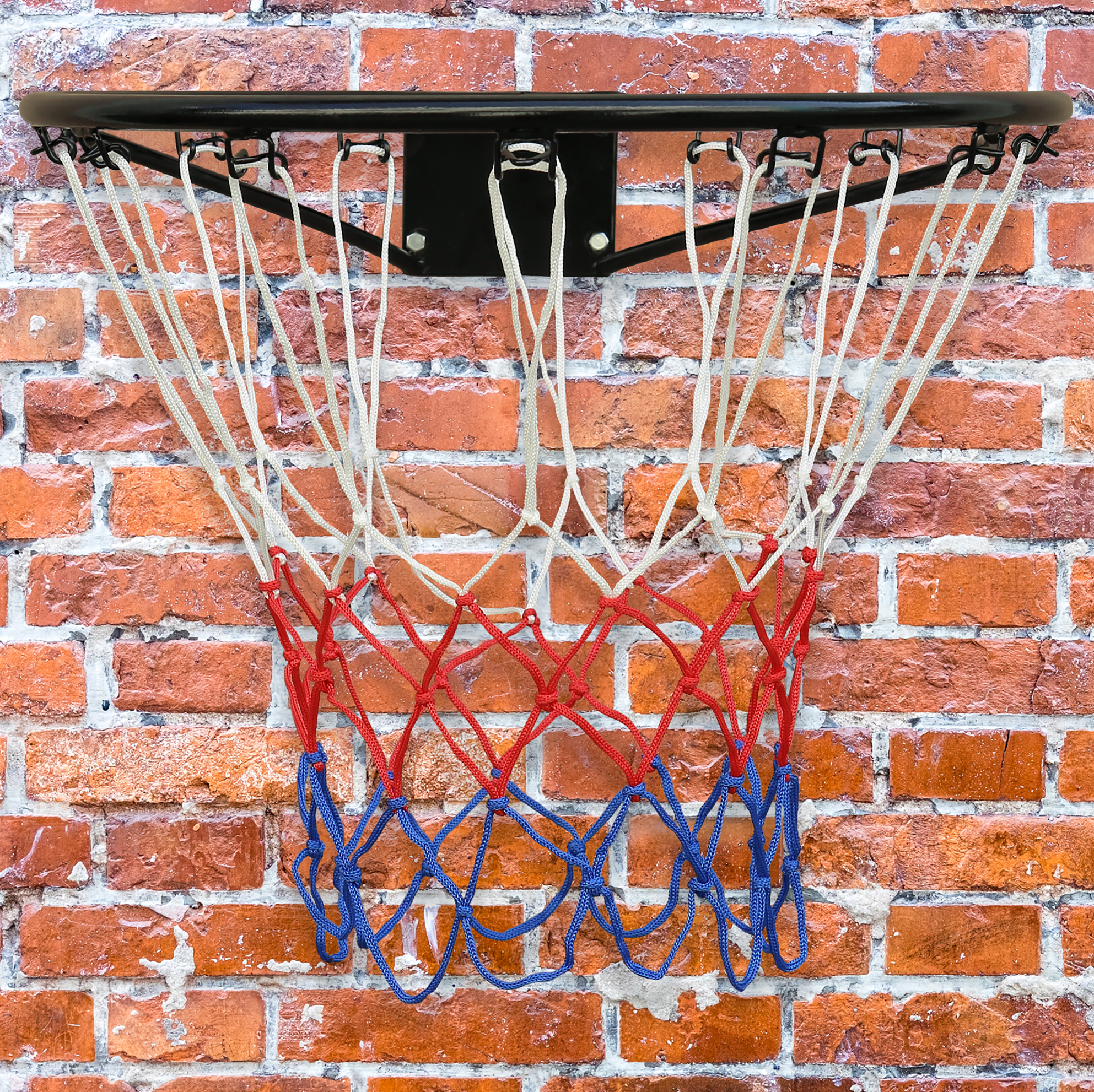 Wand-basketballkorb 45 Cm Aus Schwarzem Eisen Mit Netz Für Den Garten – Meubliv