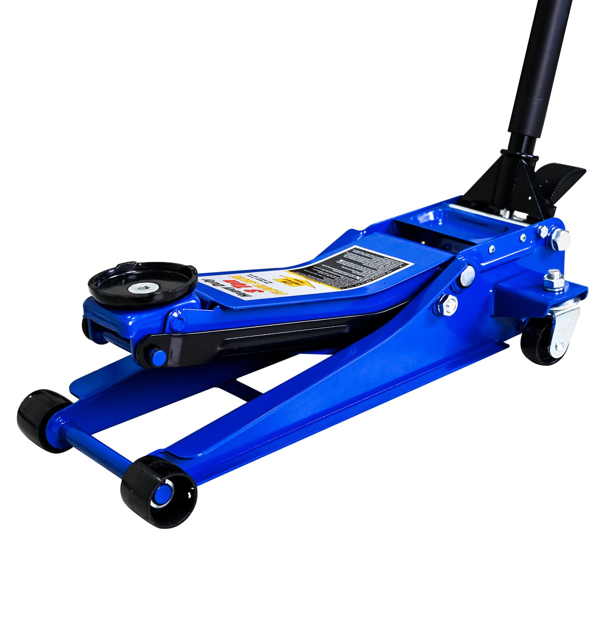 3t Schwerer Horizontaler Doppelpumpen-flachwagenheber (mit Fußpedal), Stählerner Renn-flachwagenheber Mit Doppelter Kolben-schnellhubpumpe, 3 Tonnen (6600 Pfund), Blau