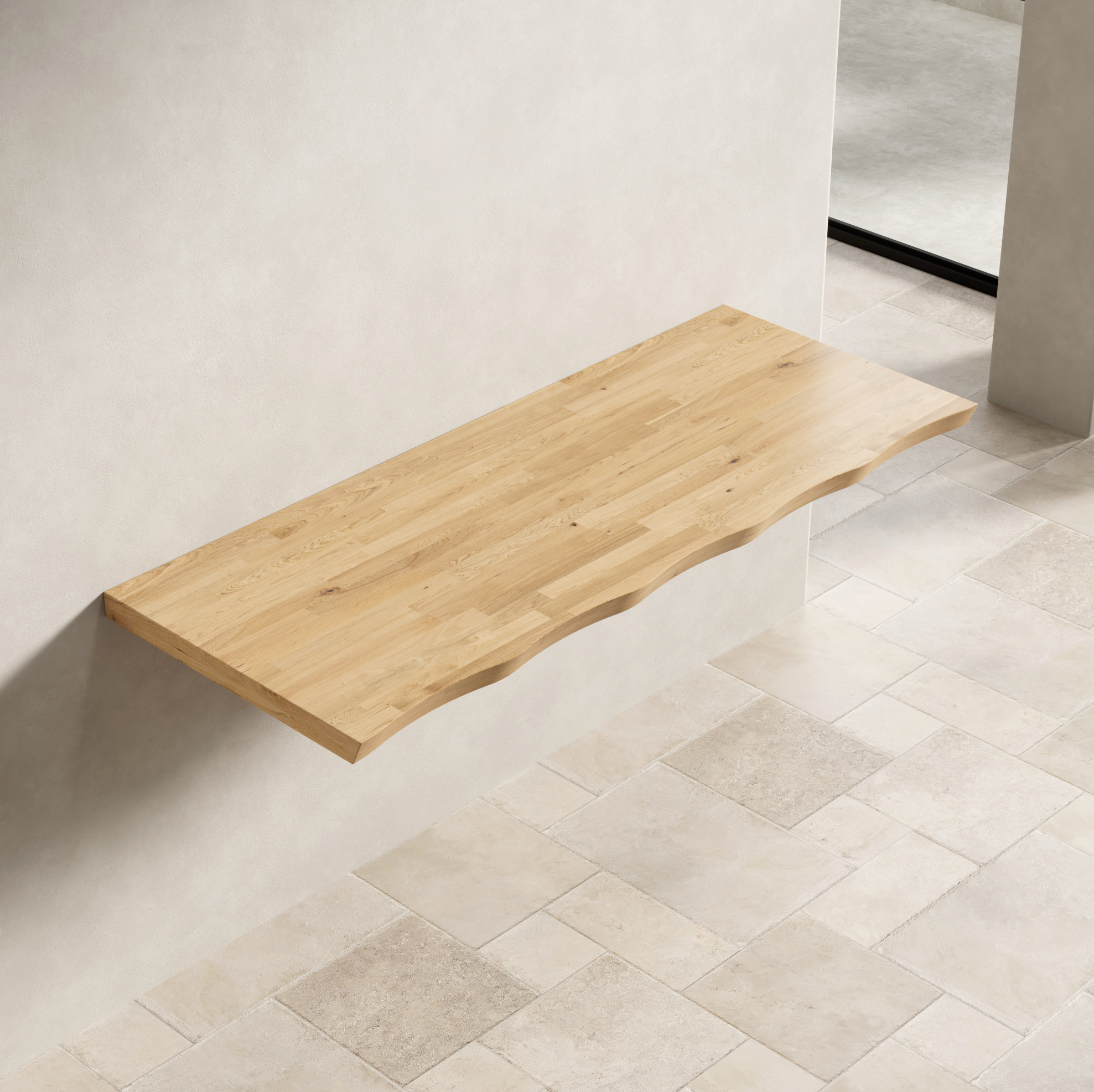 Waschtischplatte 120x48,5x3,8 Cm Aus Naturholz, Glatte Oberfläche – Meubliv