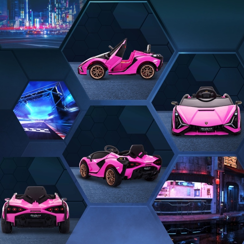 Kinder-elektroauto 108x62x40 Cm Kunststoff Rosa Mit Fernbedienung, 3-5 Jahre – Meubliv