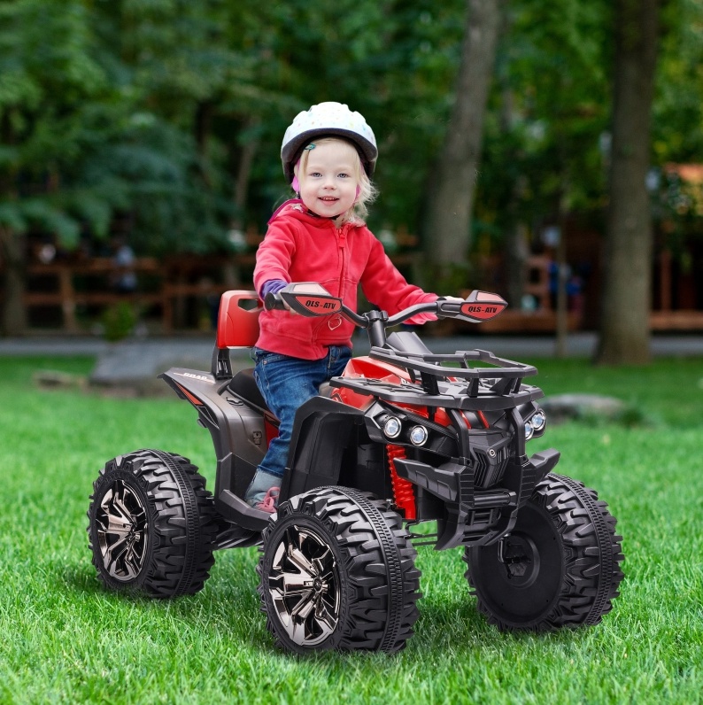 Elektrisches Kinderquad 100x65x73 Cm Aus Kunststoff Rot Mit Led, Musik Usb, 3–5 Jahre – Meubliv