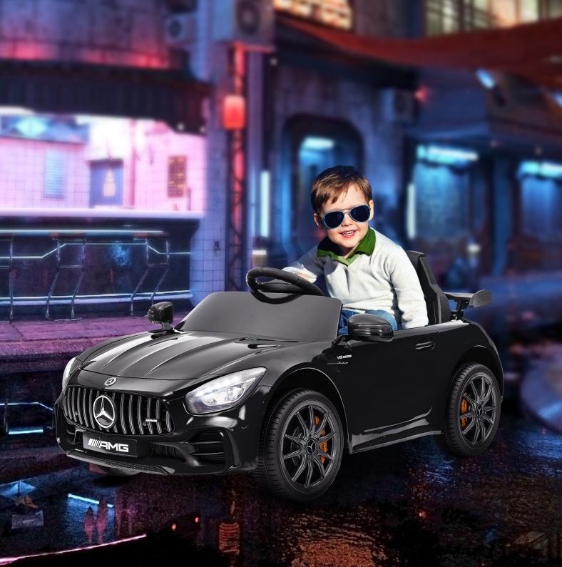 Elektroauto Für Kinder 108 X 67 X 46 Cm, Schwarzer Kunststoff, Fernbedienung – Meubliv