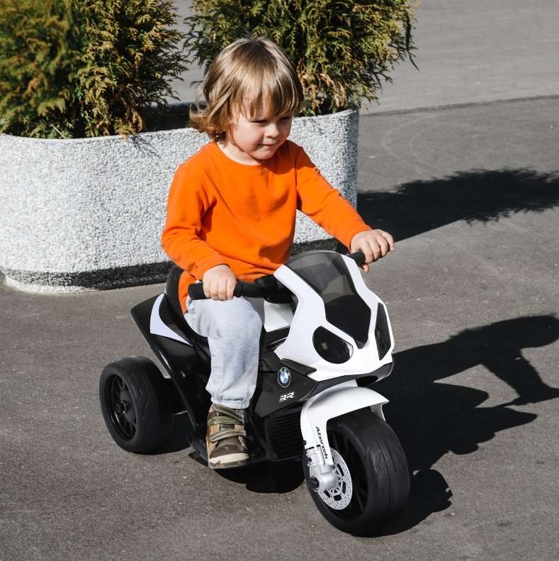 Elektrisches Kindermotorrad 66x37x44 Cm Aus Polypropylen Schwarz Mit Musik – Meubliv