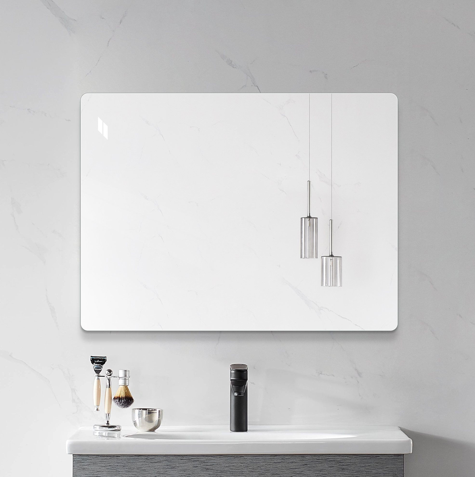 Rahmenloser Wandspiegel 100x75 Cm Aus Versilbertem Glas, Horizontal Oder Vertikal – Meubliv