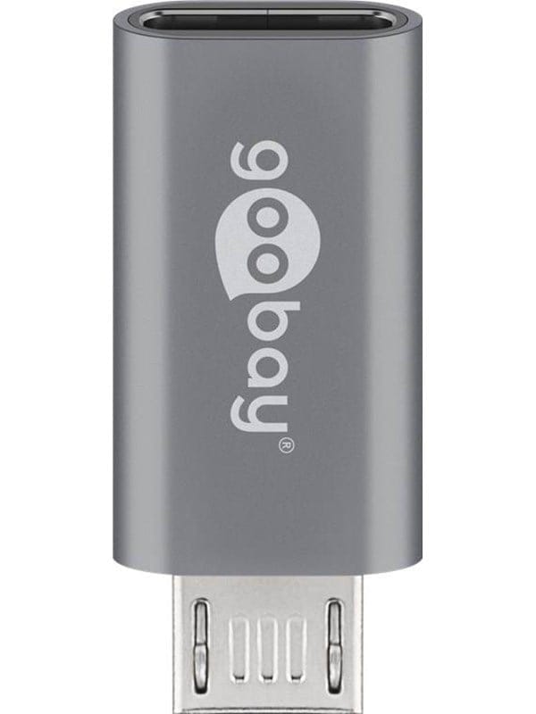 Pro Micro-USB to USB-C adapter- grey