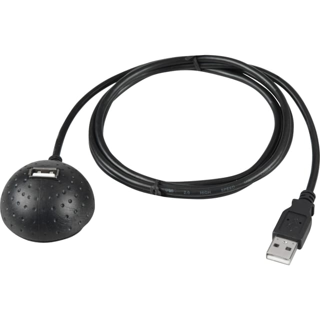 Pro USB 2.0 Hi-Speed extension cable with desktop foot black