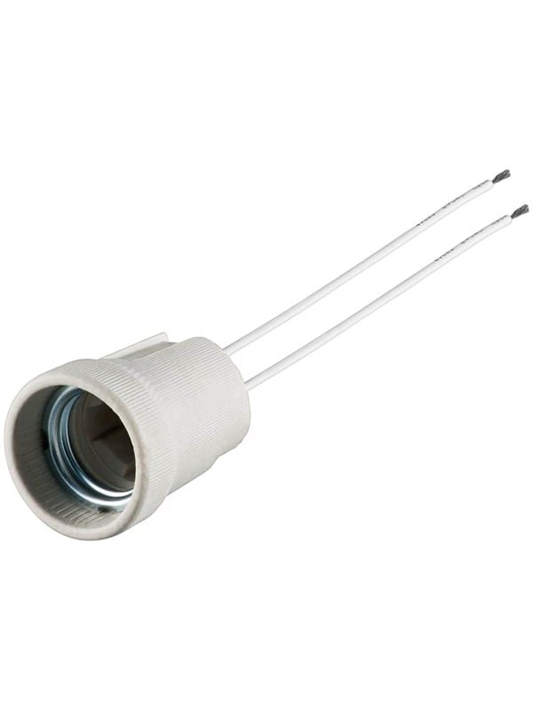 Pro E27 lamp holder / base / socket with twin cable