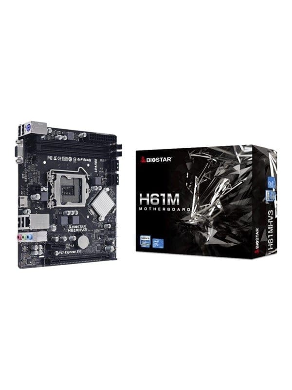 BIOSTAR H61MHV3 Mainboard - Intel H61 Express - Intel LGA1155 socket - DDR3L (Low Voltage) RAM - Micro-ATX