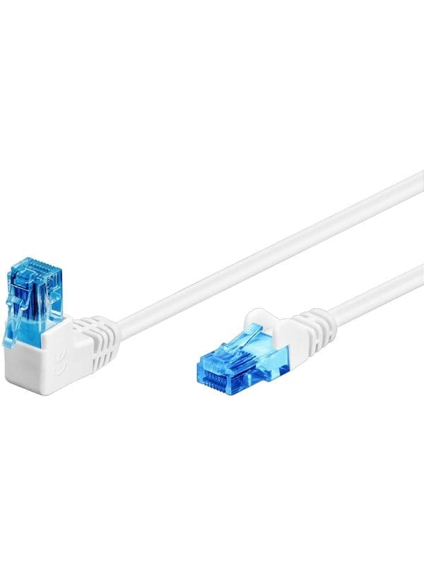 Pro LAN CAT 6A U/UTP 90° - Weiß - 3m