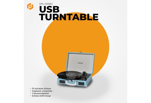 DENVER VPL-120 - turntable - Plattenspieler Blau