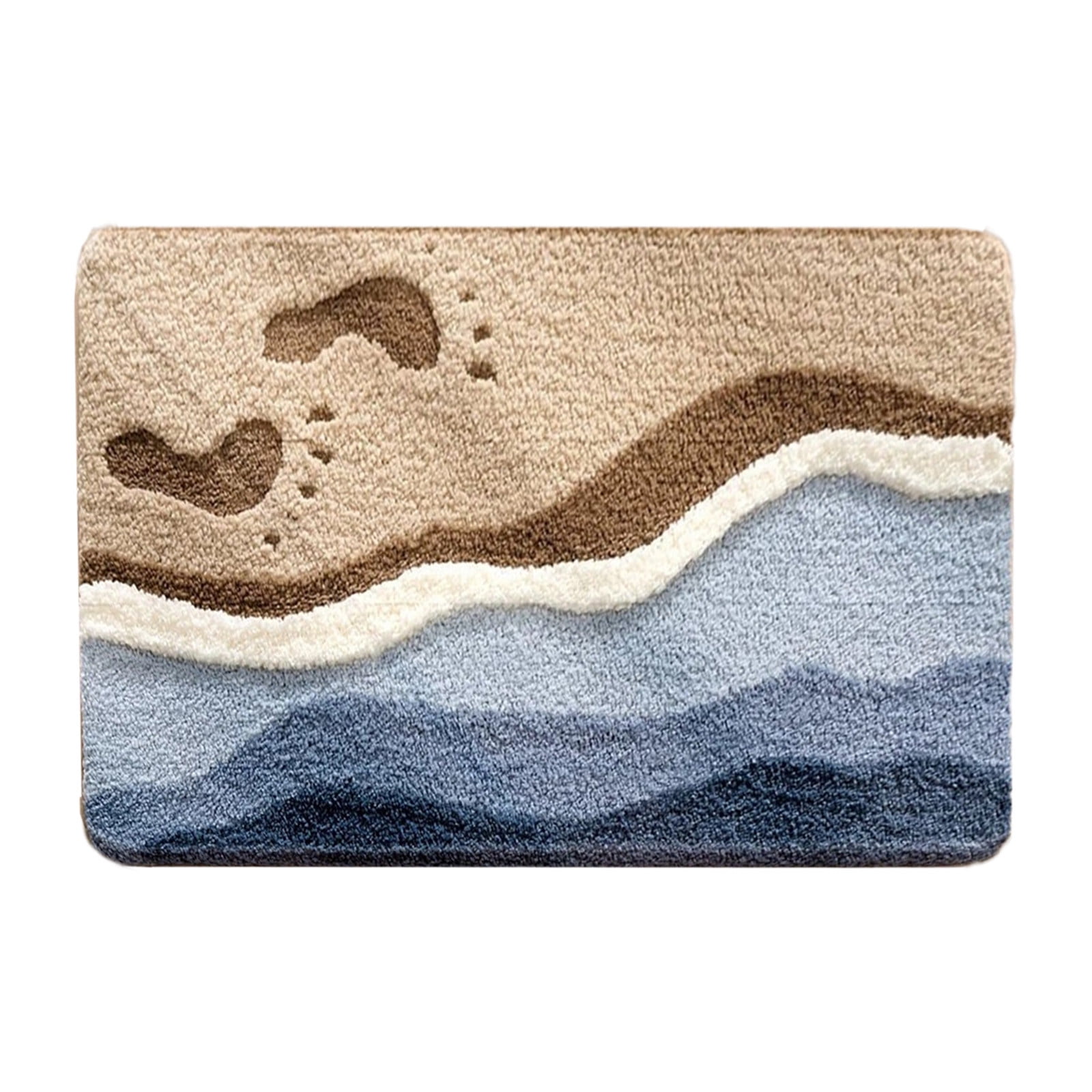 Badematten Mit Strandmotiven Für Dusche Und Badewanne. Mikrofaser, Saugfähig, Auch Für Schlafzimmer, Wohnzimmer Und Eingangsbereiche Geeignet. Verleiht Ihrem Badezimmer Maritimen Charme.