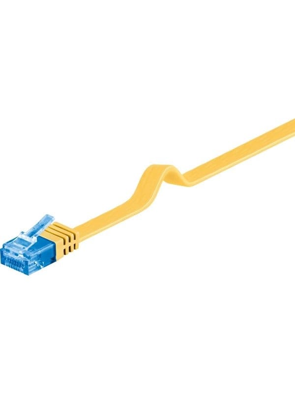 Pro CAT 6A U/UTP flat - Gelb - 0.5m
