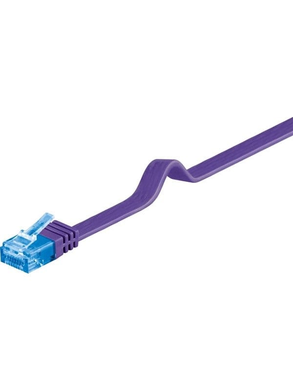 Pro CAT 6A U/UTP flat - Lila - 0.5m