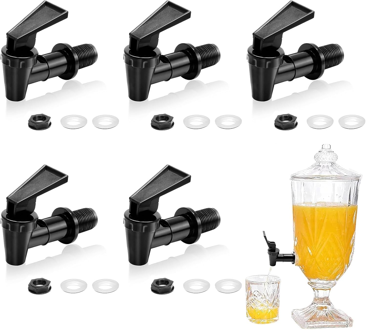 Stück 18 Mm Lebensmittelechte Kunststoff-getränkezapfhähne, Ersatz-wasserdüsen Für Party-bierfässer, Obstfässer Und Wasserspender