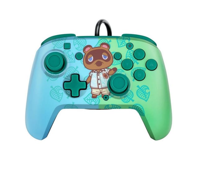 PDP Faceoff Deluxe+ Audio Wired Controller - Animal Crossing Tom Nook - Wired Controller - Nintendo Switch