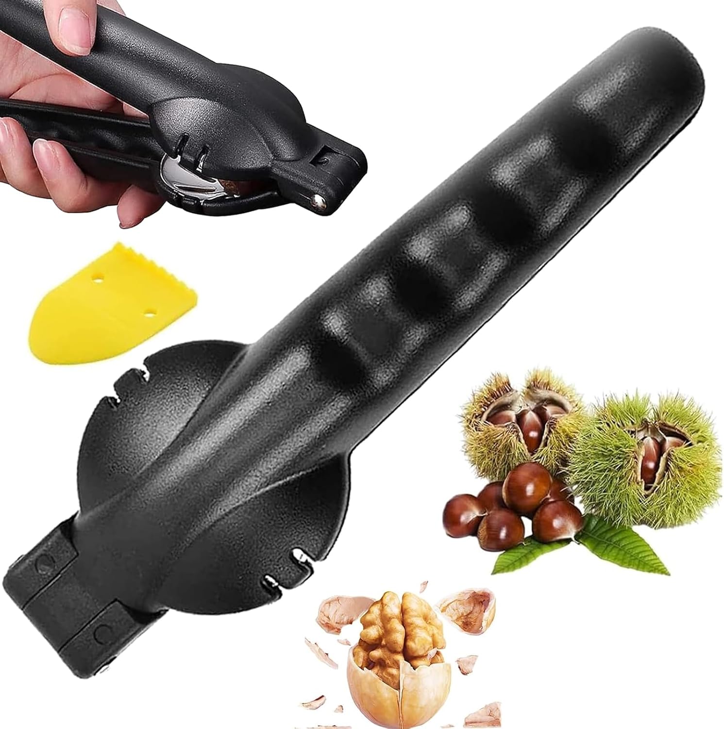 Kastanienzange Aus Edelstahl, Kastanienschneider, Kastanienöffner, Kastanienknacker, Multifunktionaler Kastanienöffner, Kastanienclip Für Kastanien, Haselnüsse Oder Andere Nüsse (schwarz)