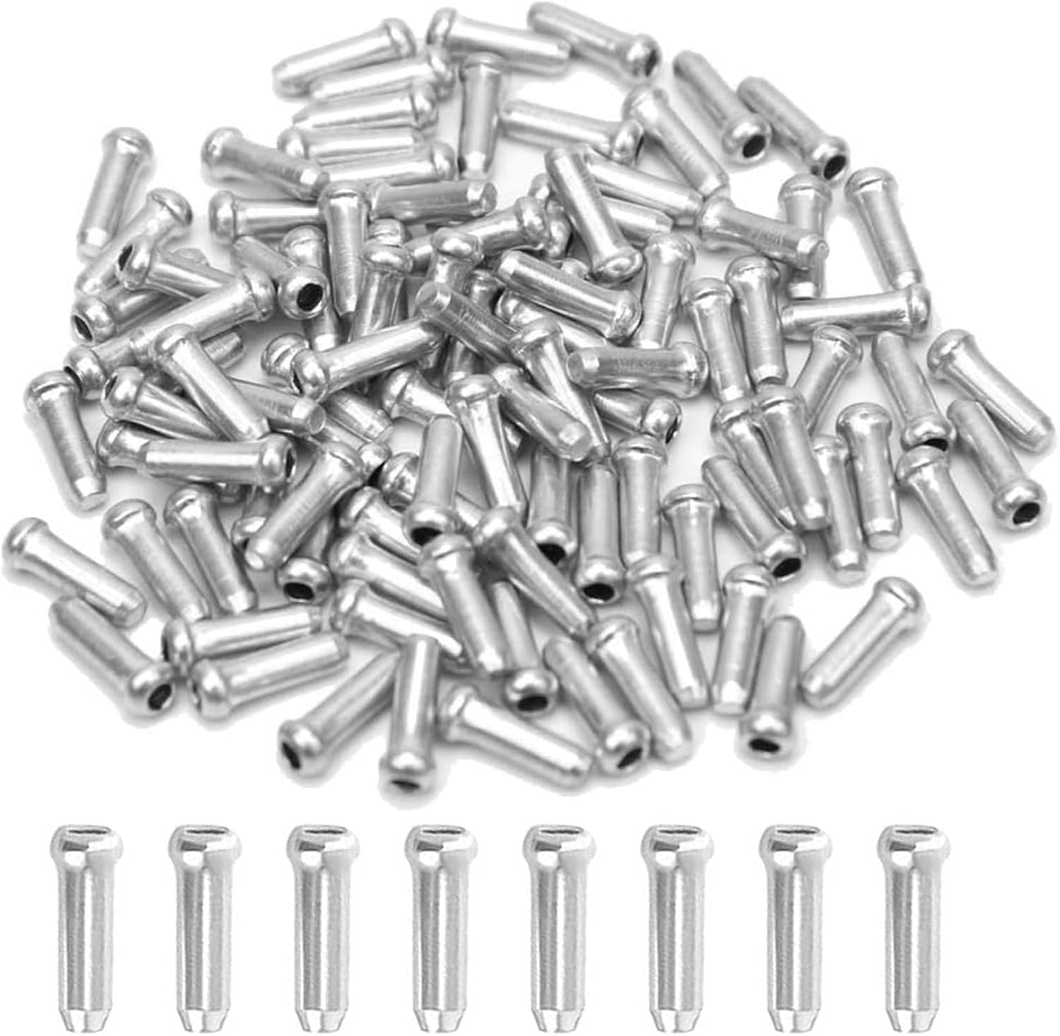 100 Stück Fahrradkabel-endkappen – Robuste Bremsspitzen Aus Aluminium Für Fahrräder, Mountainbikes Und Rennräder