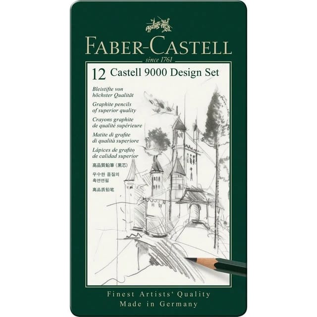 Faber-Castell Bleistift Castell 9000 12er Design Set