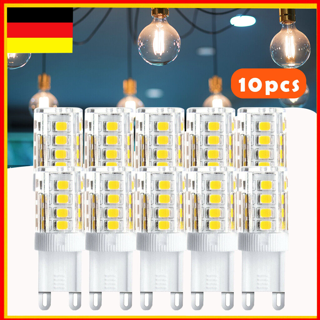 Ortviai – 10er-set Led-lampen G9 5 W – Kaltweiß 6000 K, Abstrahlwinkel 360°, Dimmbar – Ersetzt 40-w-halogen, 220 V