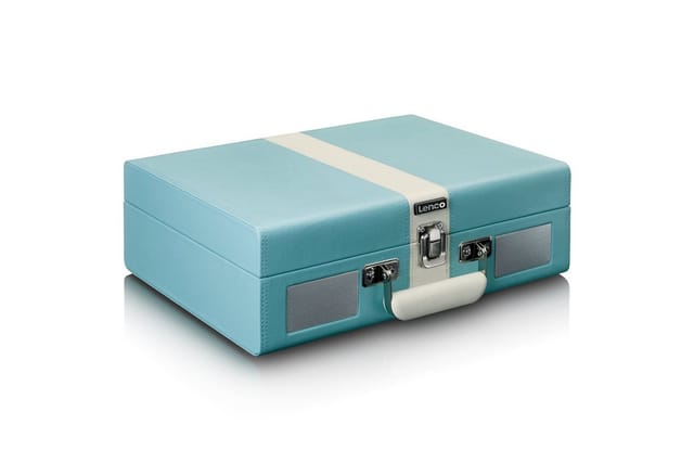 Lenco Suitcase turntable with BT and built-in speakers - Plattenspieler Blau