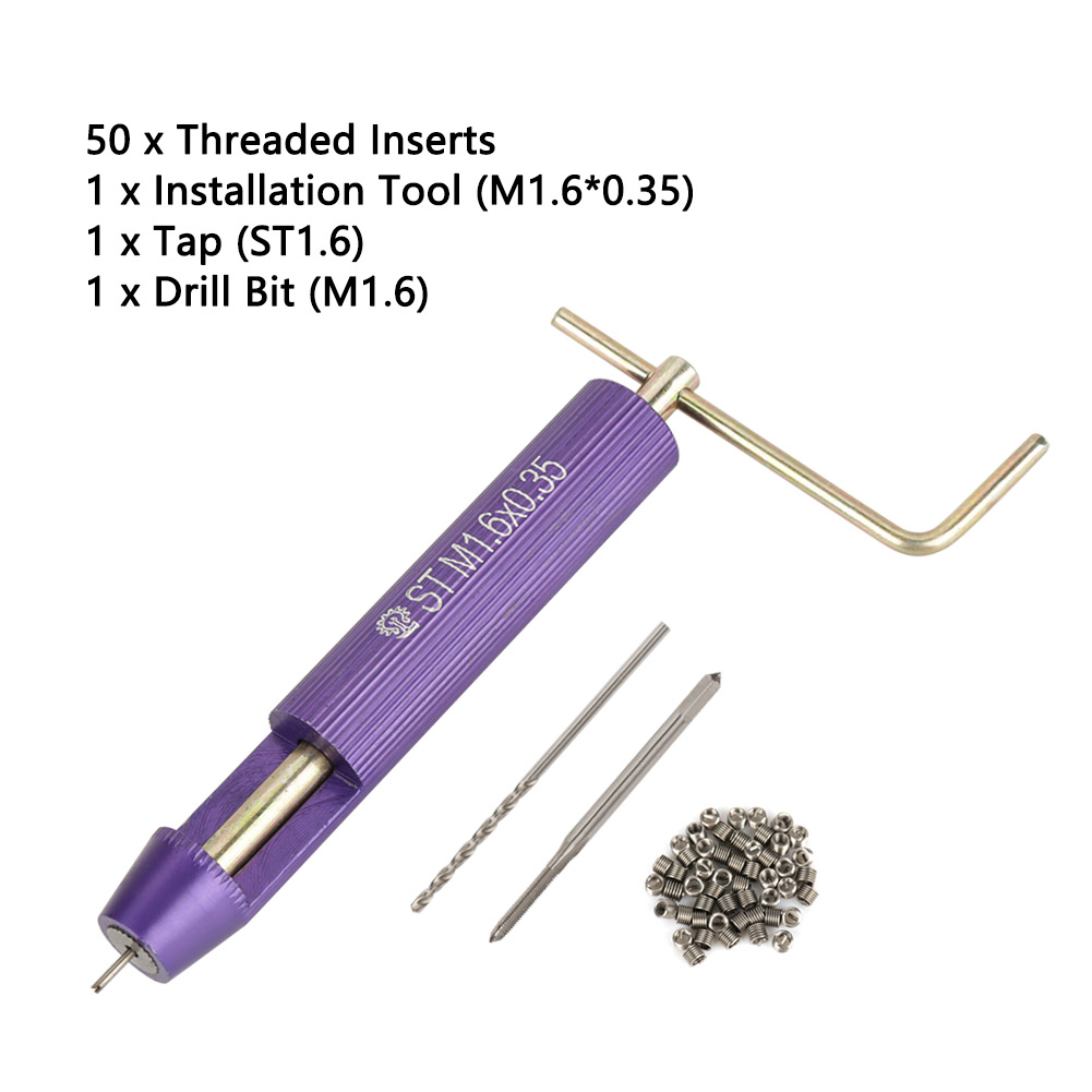 50 Inserts Filetés Hélicoïdaux En Fil D'Acier Inoxydable Enroulé M1,60,352d