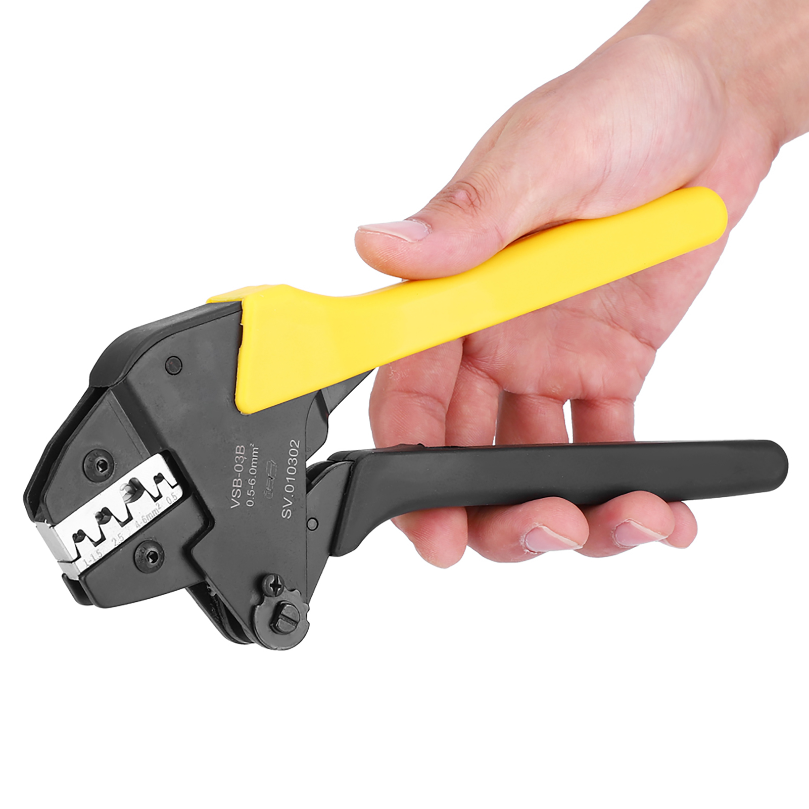 Pince À Sertir À Cliquet 0,56 Mm Awg23‑10 En Acier Au Carbone, Sertisseuse Auto-ajustable