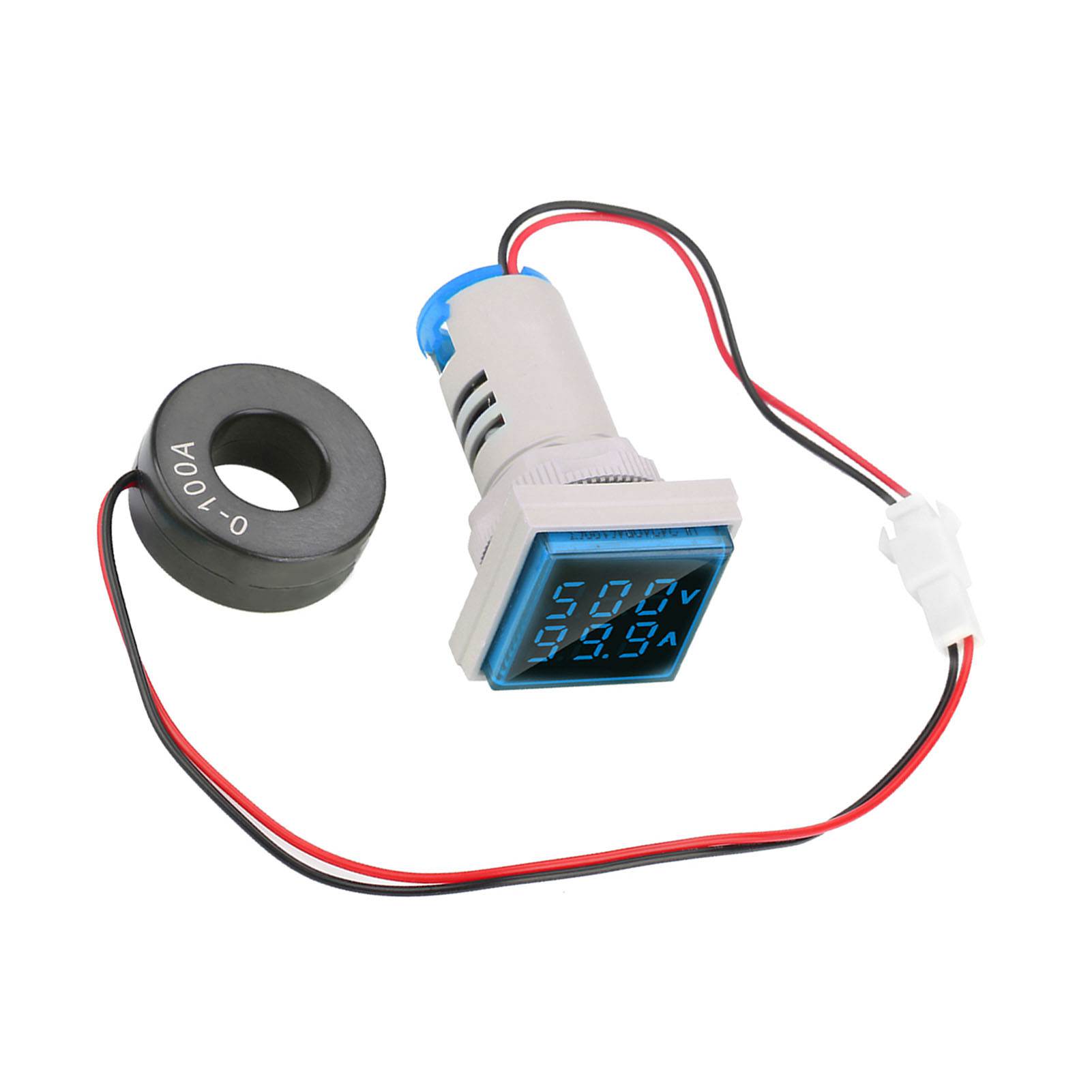 Indicateur De Courant/tension Alternatif À Affichage Numérique Led 22 Mm 0-100 A (bleu)