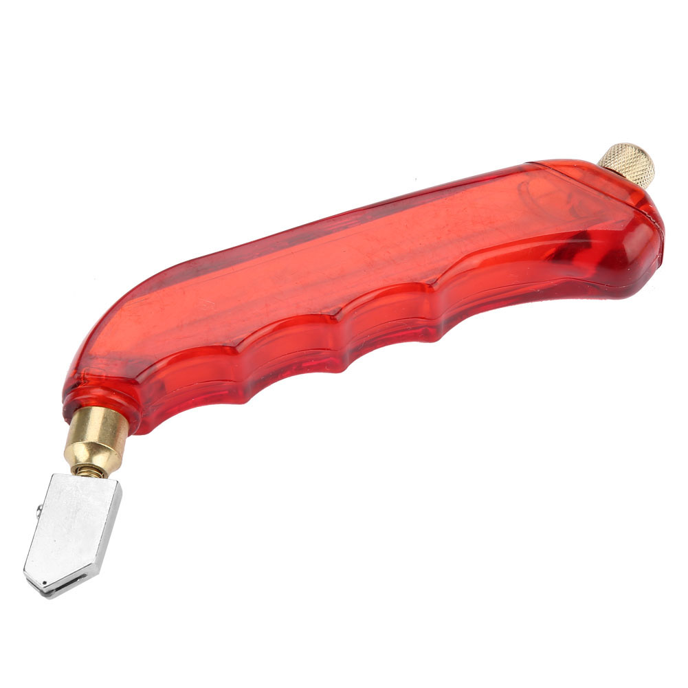 Coupe-verre Portatif À Alimentation En Huile, Outil De Coupe De Verre Professionnel Avec Poignée En Plastique (rouge)