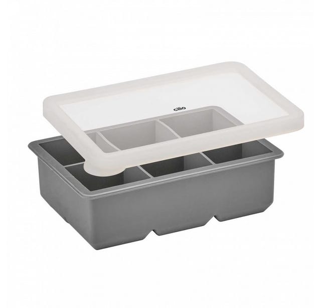 Cilio Eismaschine Eiswürfelform t/6 Stk. BLÖCKE, grau/weiß