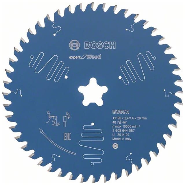 Bosch Circular Saw Blade 190 x 2.4/1.6 x 20 mm 48T Expert for Wood
