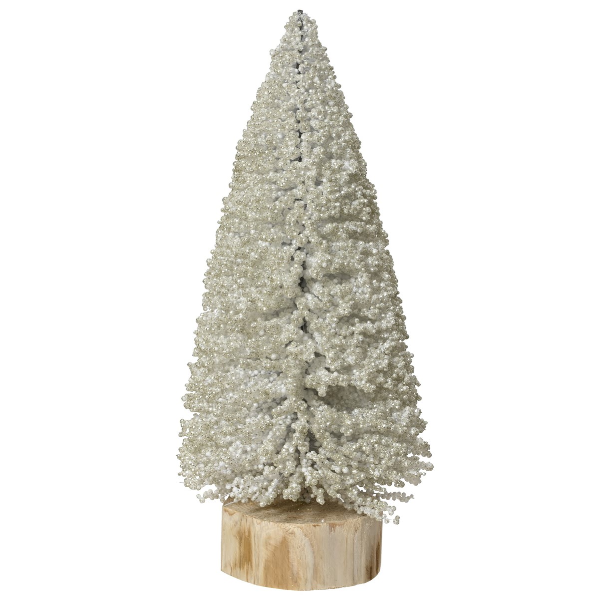 Mini-baum Weiß/perlmutt Beglittert Ø 12 Cm H: 32 Cm