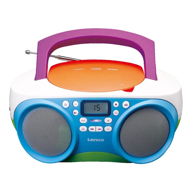 Lenco SCD-41 - Portable FM Radio and CD/USB-player - Multi colour