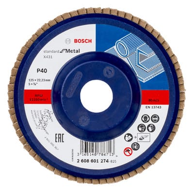 Bosch Flap Disc for Metal 125 mm K40