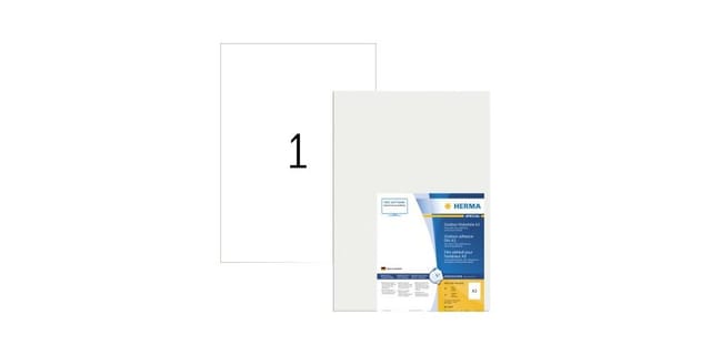 HERMA Wetterfeste Outdoor-Folienetiketten, A3, 297 x 420 mm, weiß, extrem stark haftend, dehnfähig