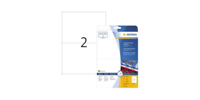 HERMA Wetterfeste Folienetiketten A4, 210 x 148 mm, weiß, extrem stark haftend