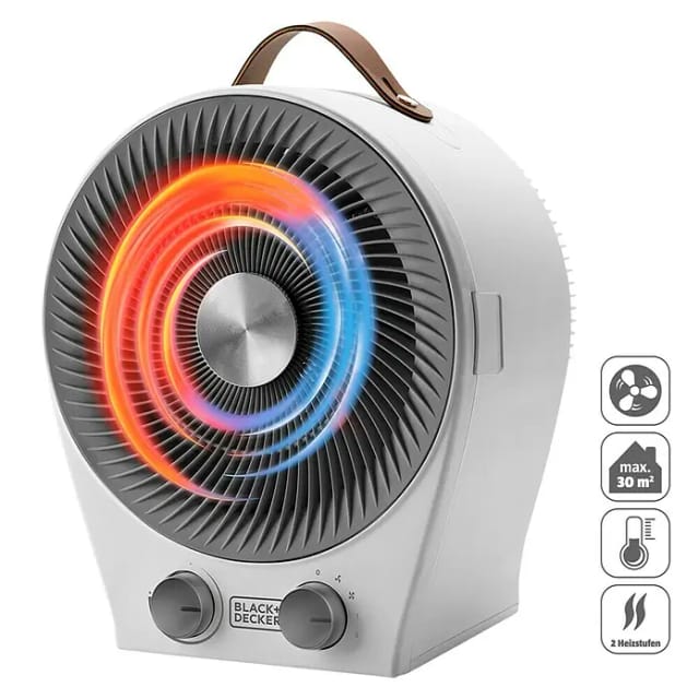 Black & Decker BLACK+DECKER Fan Heater 2IN1 White