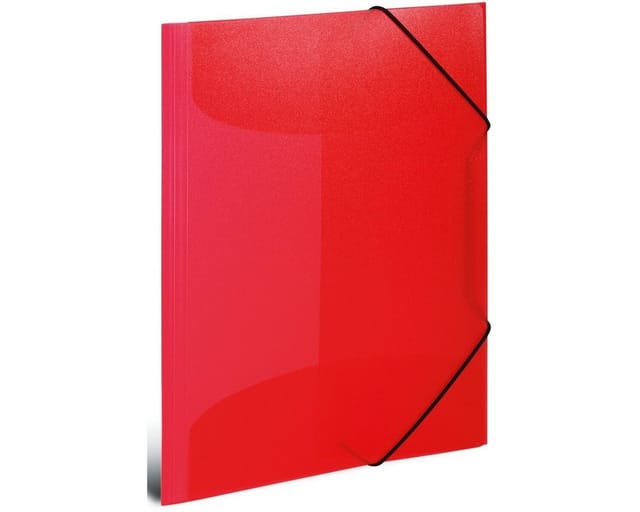 HERMA Elasticated folder A4 PP translucent red
