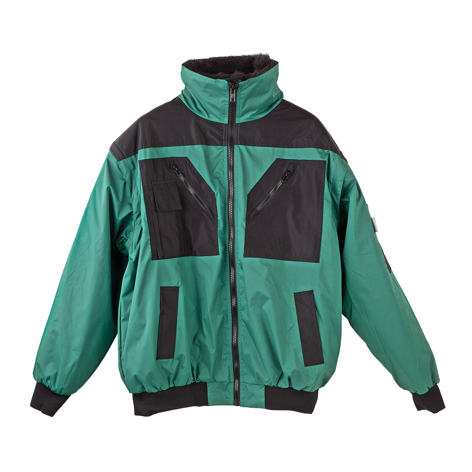 Kestek Pilotenjacke Arbeitsjacke Winterjacke 4in1 Herren Grün Schwarz M