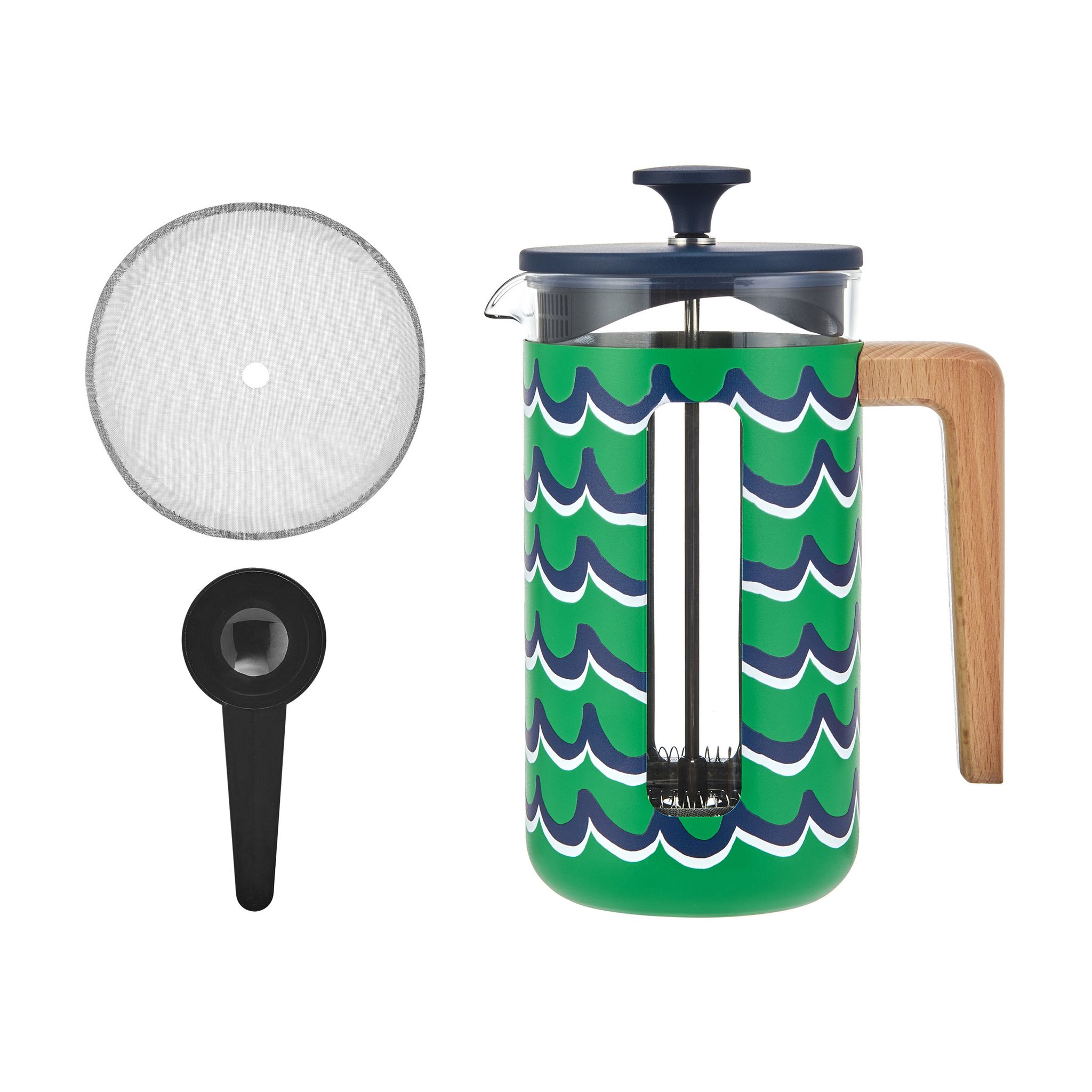 Kaffeemaschine La-cafetiere Pisa Edelstahl Holzgriff 8 Tassen