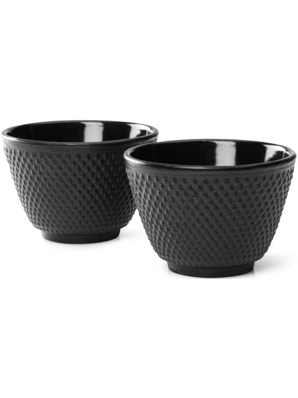 bredemeijer Becher 2 Stück, schwarz, Gusseisen, 7,8x5,3cm, JANG