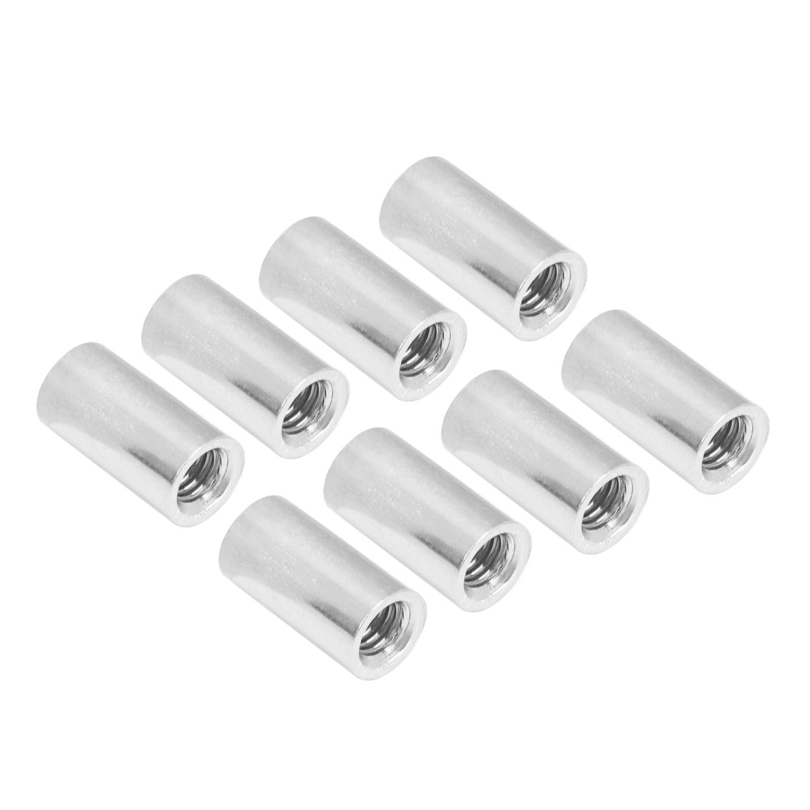 Satz Mit 20 Runden M6 X 1,0 Verbindungsmuttern, 20 Mm Innengewinde, Edelstahl, Für Den Innenbereich