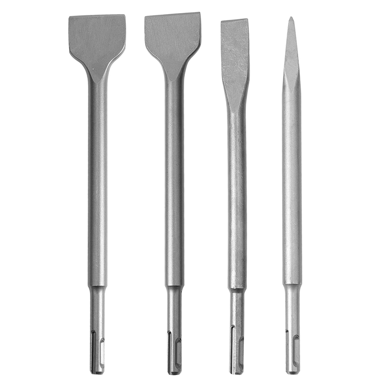 Set Aus 4 Runden Und Spitzen Meißeln Für Elektrohämmer, Ideal Für Betonkonstruktionen.