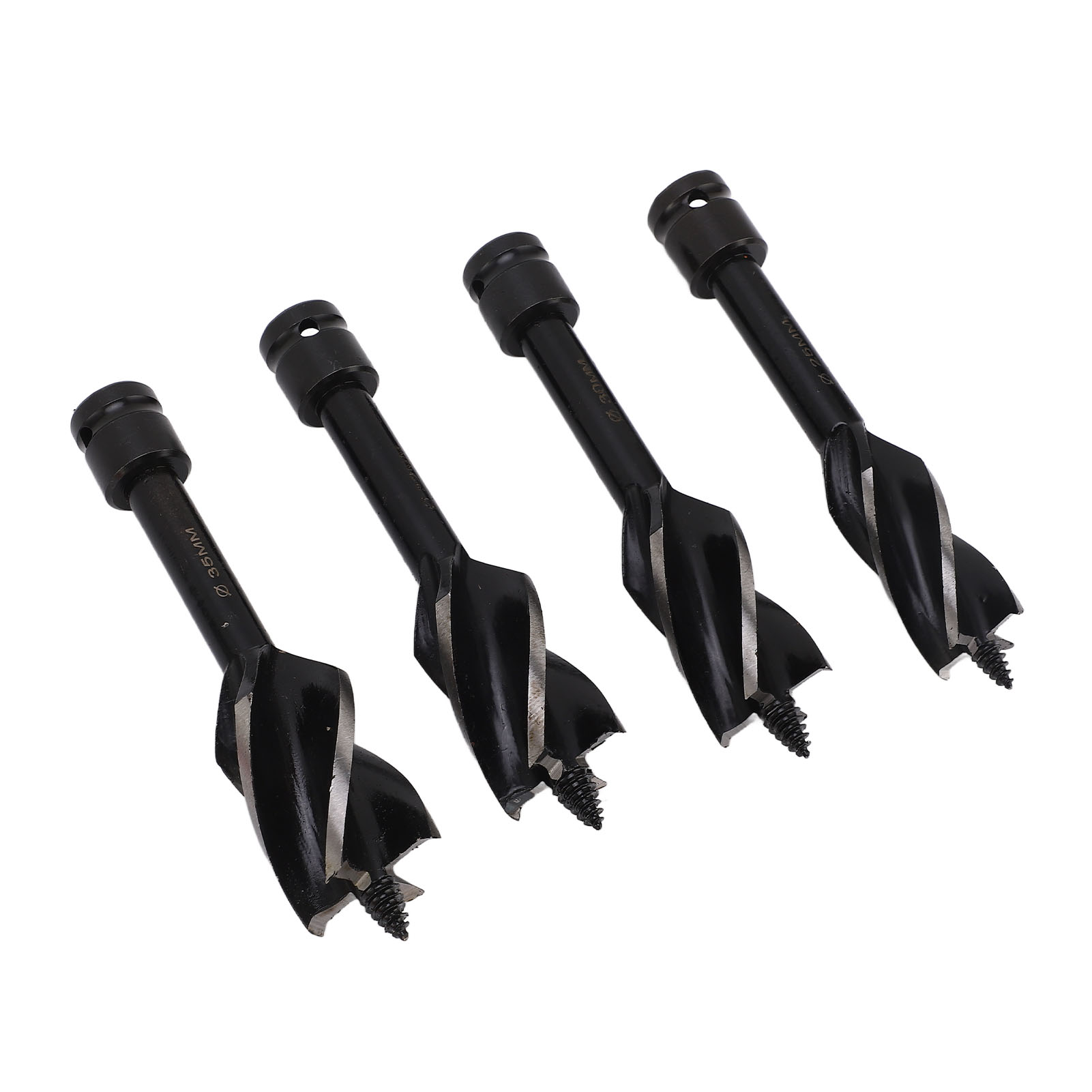 Set Mit 4 Holzbohrern Mit 4 Schneiden Und Abnehmbarem Sechskantschaft.