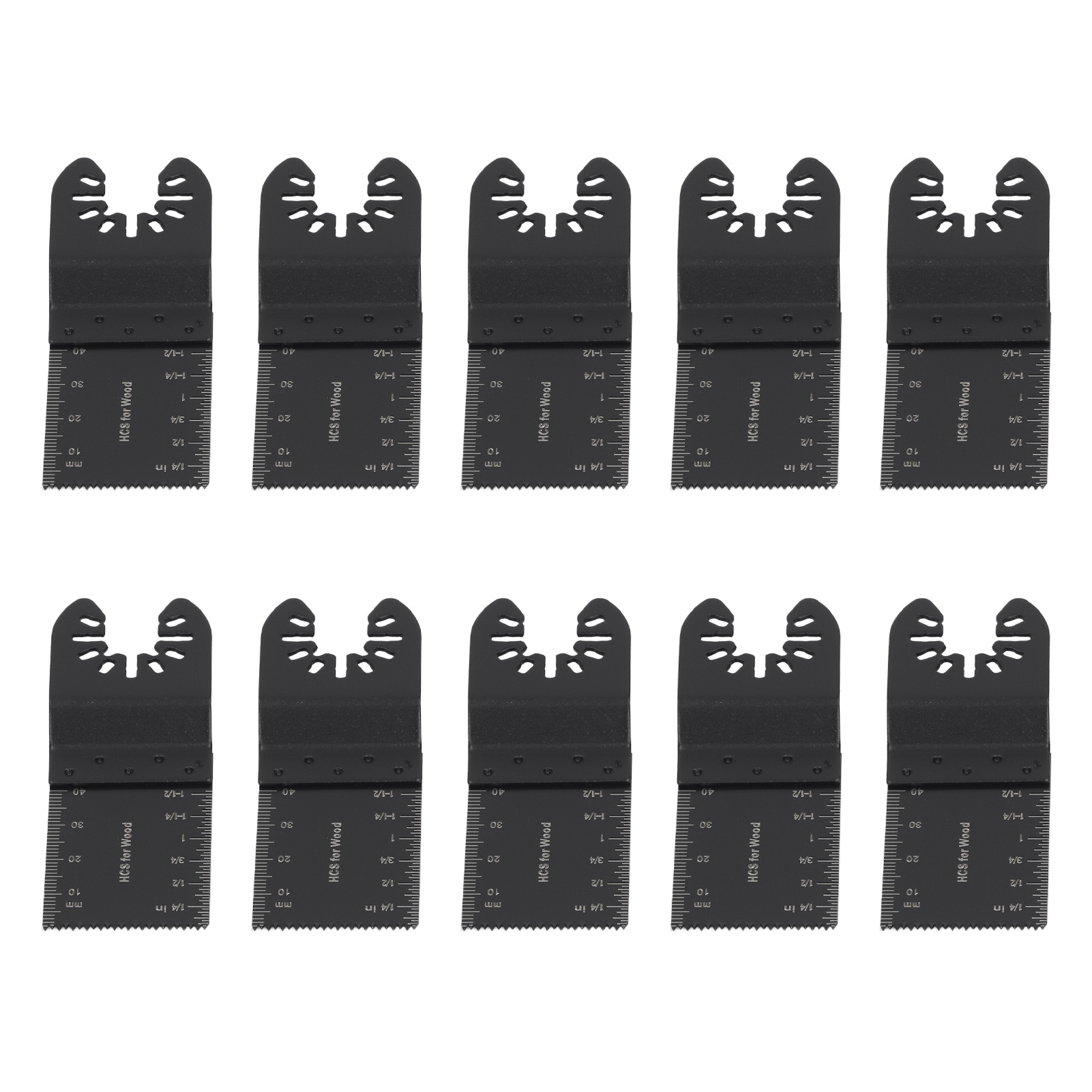Packung Mit 50 Oszillierenden Sägeblättern, 34 Mm Zahnbreite, 90 Mm Länge, Aus Hochkohlenstoffhaltigem Stahl, Für Multifunktionswerkzeuge, Für Holz, Kunststoff Und Weichmetalle.