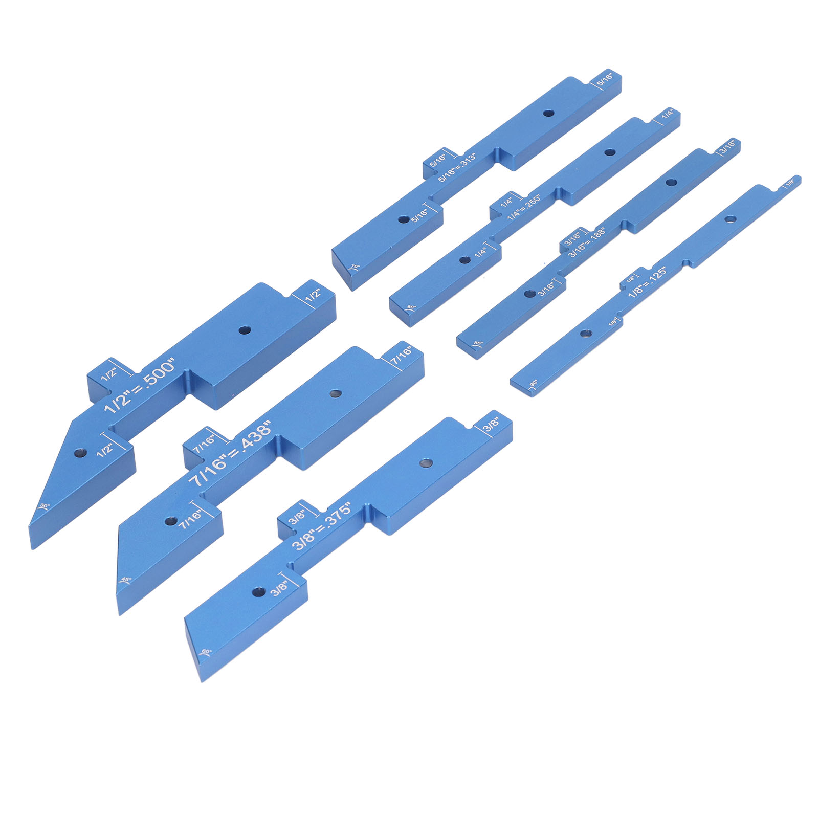 7-teiliges Frästisch-set: Präzisionsverstellstange Aus Aluminiumlegierung, Von 3,2 Bis 12,7 Mm (1/8 Bis 1/2 Zoll), Für Die Holzbearbeitung.